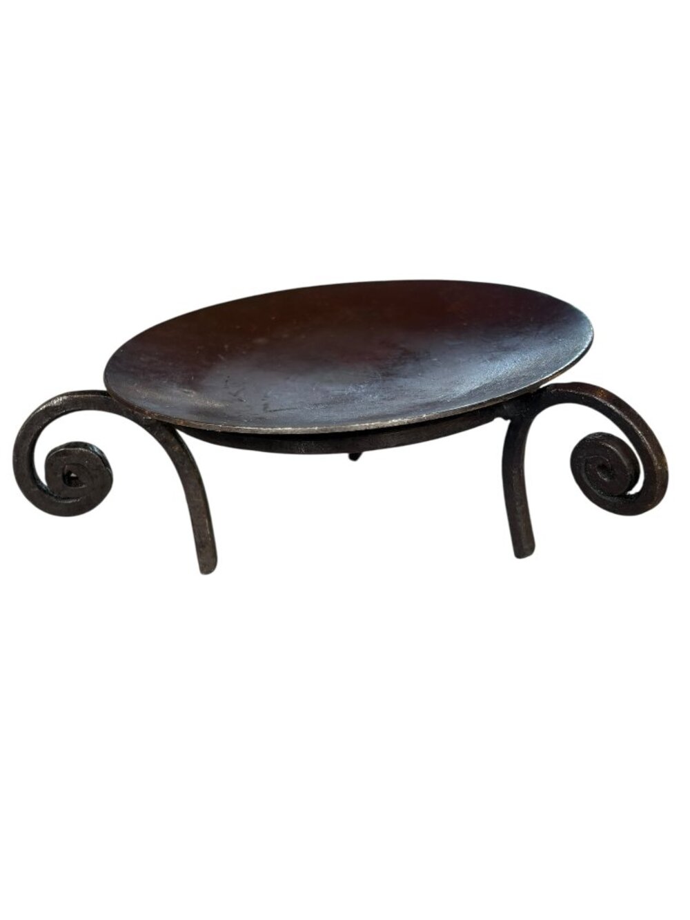 Pier 1 Imports Brown Metal Scroll Tabletop Candle Holder 5.5in W x 2.25in H